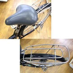 26インチ 自転車 ママチャリ 6段切換 カゴ 荷台 スタンド ベル カギ ブラック 軽快車 札幌市 厚別区の画像
