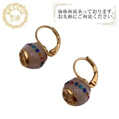 グッチ GUCCI ピアス インターロッキングG ラインストーン...