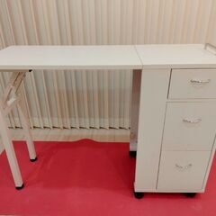 折りたたみデスク　ホワイト　白色　used