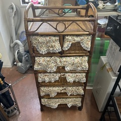 昭和レトロ アジアン 籐家具 ラタン ラック チェスト 引き出し...