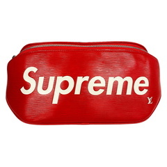 ルイヴィトン LOUIS VUITTON ボディバッグ エピ LV×Supremeコラボ バムバッグ M53418 レッドの画像