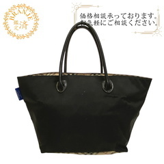 バーバリー BURBERRY ハンドバッグ ノバチェック ブルー...
