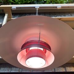 B13【リプロダクト品】ペンダントライト W50cm レッド 赤 北欧 照明 インテリア おしゃれ デンマーク カフェスタイルの画像