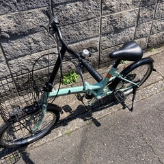 【折りたたみ自転車】美品❗️20インチ　外装6段変速　前カゴ付　若林自転車　浜大津店　SALE中❗️　の画像