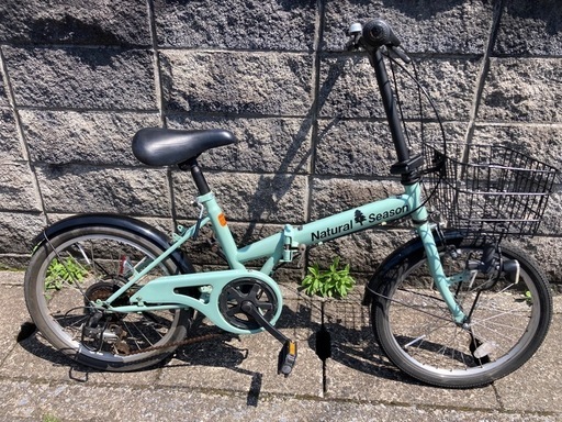 【折りたたみ自転車】美品❗️20インチ　外装6段変速　前カゴ付　若林自転車　浜大津店　SALE中❗️