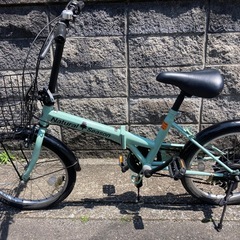 【折りたたみ自転車】美品❗️20インチ　外装6段変速　前カゴ付　若林自転車　浜大津店　SALE中❗️　の画像