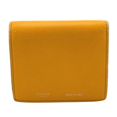 セリーヌ CELINE 二つ折り財布 Wフラップ イエローの画像
