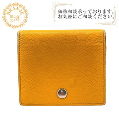 セリーヌ CELINE 二つ折り財布 Wフラップ イエロー