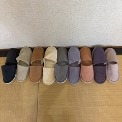 ほぼほぼ新品　9足アースカラースリッパ　