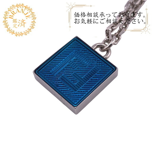 フェンディ FENDI ネックレス FFロゴ シャドー ブルー (HANNE