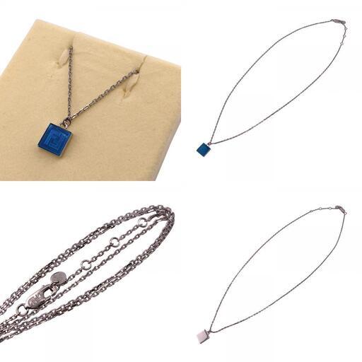 FENDI FFネックレス　ブルー フェンディ FENDI ネックレス FFロゴ シャドー ブルー (HANNE) 大東の