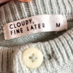 CLOUDY, FINE LATER 雲 ニットカーディガンの画像