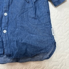 BREEZE コットンデニム シャツ ワンピース 90の画像