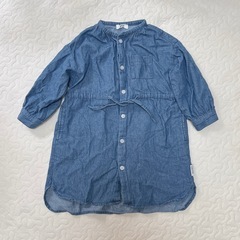 BREEZE コットンデニム シャツ ワンピース 90