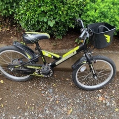 子供用自転車 黒と黄色 スポーティ