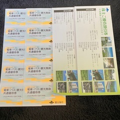 富士急　電車•バス•観光施設共通優待券10枚と割引優待券2枚
