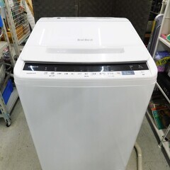 【恵庭】日立　全自動洗濯機　BW-V80E　2019年製　8㎏　中古品　PayPay支払いOK！