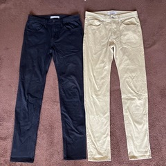 GU メンズ　スキニー　ブラック　ベージュ　　
