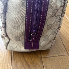 GUCCI グッチ ミニハンドバッグ GG柄 ベージュ×ワインレッド