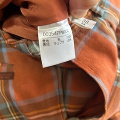 Mademoiselle NON NON 茶系チェック柄ストレートパンツ　40の画像