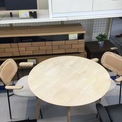 ⭐️春日市⭐️ 3点ダイニングセット⭐️ナチュラル⭐️2人⭐️丸...