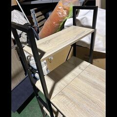 札幌限定配送/お引き取り可◇家具◇棚(ラック)付きデスク/机