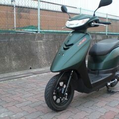 AY01 JOG マットグリーン サイドスタンド付き オイル/バッテリー新品交換済みの画像