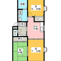 🉐🈳関市3DK60.88㎡/初期費用5万円ぽっきり！/日当たり良好！ - 賃貸（マンション/一戸建て）