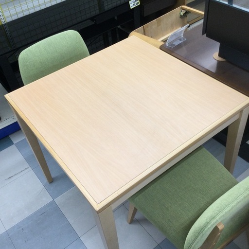 ⭐️春日市⭐️ 3点ダイニングセット⭐️ADAL⭐️ナチュラル⭐️木目調⭐️グリーン⭐️食卓テーブル⭐️2人⭐️少人数⭐️