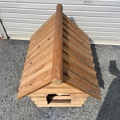 丈夫で可愛い木製犬小屋！ログハウス風デザイン 屋外　ペットハウスの画像