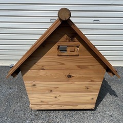 丈夫で可愛い木製犬小屋！ログハウス風デザイン 屋外　ペットハウスの画像