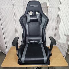 【美品】GTRACING ゲーミング座椅子 ブラック×グレー