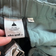 niko and… モスグリーンガウチョパンツ　4の画像