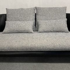 アルモニア Bella curva フルセット カウチ＋1P/2Pソファ 3点セット ブラック グレー インテリア リビング 中古家具 店頭引取歓迎 R9482の画像