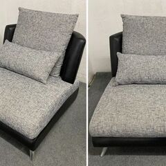 アルモニア Bella curva フルセット カウチ＋1P/2Pソファ 3点セット ブラック グレー インテリア リビング 中古家具 店頭引取歓迎 R9482の画像