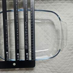 耐熱皿　ガラスパン　透明　オーブン使用可　長方形　クリアベーキングパンの画像