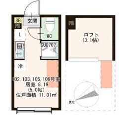 ★家賃6.6万円★JR中央総武線『新小岩』駅徒歩10分♪ネット無料・階段収納・シューズボックス♪ - 江戸川区