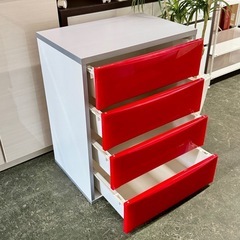 🌟A1126🔥 美品　チェスト 4段 アイリスオーヤマ 引き出し 収納　ボックス　ケース　引取可🌟の画像