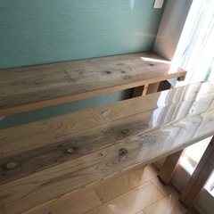 2×4　兵庫杉　木製デスク　キッチンカウンター　