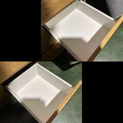札幌限定配送/お引き取り可◆家具◆ニトリ◆4段ローチェスト◆クエス 120-4 LBR/ライトブラウン◆W120 D41.5 H91.6の画像
