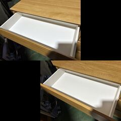 札幌限定配送/お引き取り可◆家具◆ニトリ◆4段ローチェスト◆クエス 120-4 LBR/ライトブラウン◆W120 D41.5 H91.6の画像