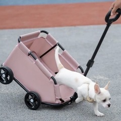 中古ペットカート黒色の画像
