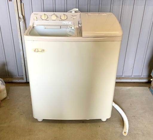内外洗浄済み 日立 4.5kg 二層式洗濯機 PS-H45L あおぞら 2013年