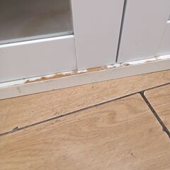 値下げしました！★ジモティ割あり★  レンジ台 ホワイト H90×D39×W60 クリーニング済み TK5226の画像