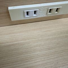 ジモティ来店特価!!　ワークデスク　ナチュラル×ホワイト　　J-250586の画像