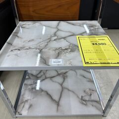 ジモティ来店特価!!　サイドテーブル　大理石調　　J-250587