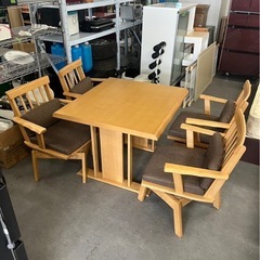 ダイニングテーブル 回転式チェア 4脚セット 