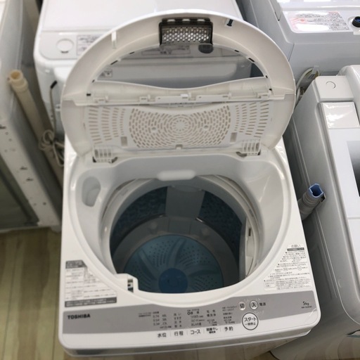 TOSHIBA 5.0kg　全自動洗濯機:2021年製【リサイクルフカツ岡崎倉庫店】250513