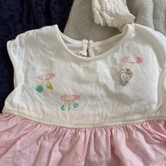 子供服　ワンピース　甚平　女の子　80 90の画像