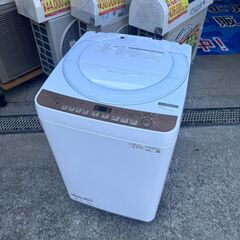 A7117【配達＆取付可能‼】シャープ 全自動洗濯機 7.0kg 2021年製 ES-T713-T
